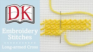 Embroidery Stitches Longarmed Cross Stitch [upl. by Dnomsed512]