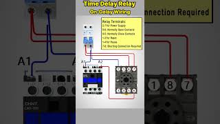 Timer Delay Relay On Delay Wiring howto shorts [upl. by Aerdnuahs]