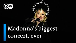 Madonna gives free concert to 16 million people on Brazils Copacabana beach  DW News [upl. by Sylado677]