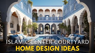 Traditional Islamic Central Courtyard Home Designs with Geometric Patterns Tilework Arts amp Fountain [upl. by Elliott]