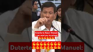 I can send you to prison Duterte to Raoul Manuel viralvideo pinoytrending news trending [upl. by Elnore]