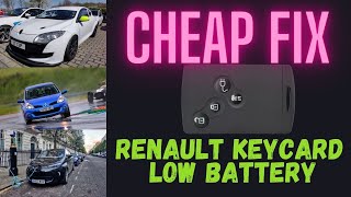 Cheap fix Renault keycard low battery warning [upl. by Edson]