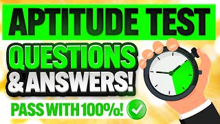 APTITUDE TEST QUESTIONS amp ANSWERS How to PASS an APTITUDE TEST PASS your TEST with 100 [upl. by Storer]