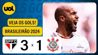 SÃO PAULO 3 X 1 CORINTHIANS  BRASILEIRÃO 2024 VEJA OS GOLS DE LUCAS ARBOLEDA ANDRÉ SILVA E YURI [upl. by Honoria953]