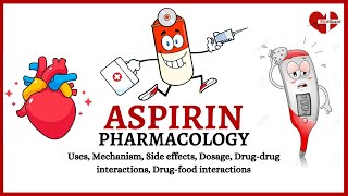 Aspirin Pharmacology Mechanism Dosage Interactions and Side effects Made Easy [upl. by Nosreh]