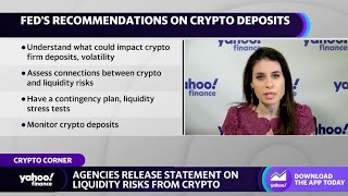 Crypto Federal Reserve FDIC OCC release joint statement on monitoring liquidity [upl. by Atnohs]