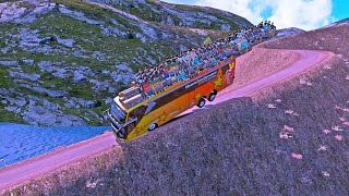 Overloaded bus  the most dangerous road  Euro Truck Simulator 2 [upl. by Portugal]