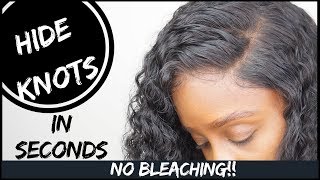 HOW TO COVER YOUR KNOTS WITHOUT BLEACHING IN SECONDS  MAKE LACE FRONT LOOK LIKE SCALP  YSWIGS [upl. by Ahtelra]