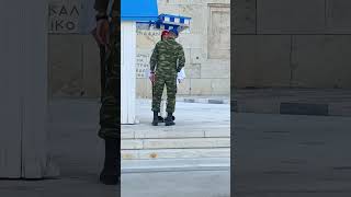 Evzones Greek Presidential Guard  Τomb of Unknown Soldier  Monument in Athens [upl. by Anneliese517]