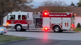 Saginaw Township MI FD E11 Responding Residential STRUCTURE Fire [upl. by Weir864]