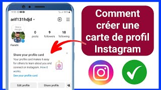 Comment créer une carte de profil Instagram  Partager une carte de profil sur Instagram [upl. by Imat]