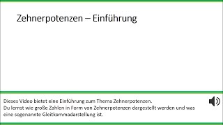 Mathe Zehnerpotenzen und Gleitkommadarstellung einfach und kurz erklärt [upl. by Esil]