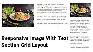 Responsive Image With Text Section Design Using CSS Grid  Grid Layout  DeveloperHub [upl. by Sadnalor]