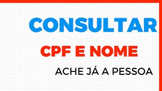 COMO ACHAR UMA PESSOA PELO NOME COMPLETO na INTERNET I Site de Consultas [upl. by Farica]