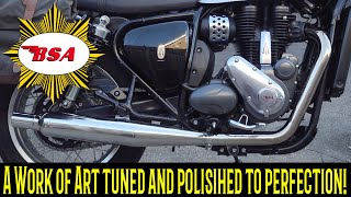 🚨FINALLY A Tuned Polished Stainless steel GOLDIE style exhaust system for the BSA Gold Star [upl. by Almap]