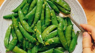 How to Cook Sugar Snap Peas Perfect Every Time  Minimalist Baker Recipes [upl. by Venetis]