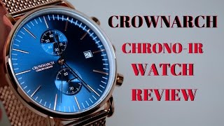 4K CROWNARCH CHRONO R1 MENS MESH WATCH REVIEW [upl. by Flyn]