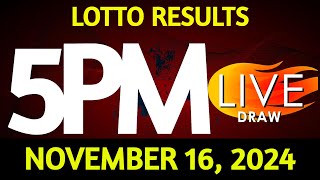 Lotto Result Today 500 pm draw November 16 2024 Saturday PCSO LIVE [upl. by Auot401]