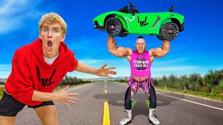 DIAMOND LAMBORGHINI vs WORLDS STRONGEST MAN [upl. by Refinej]