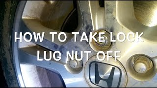 Lock Lug Nut remove without key socket [upl. by Wolsky646]