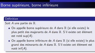 Borne supérieur et inférieure [upl. by Ak932]