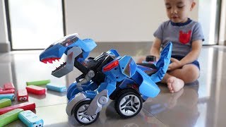 Transforming Dinos Dash the TRex Unboxing Fun With Ckn Toys [upl. by Nessim657]