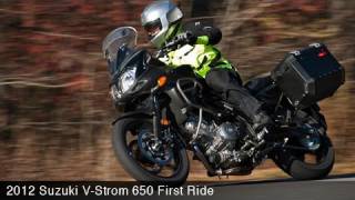 2012 Suzuki VStrom 650 First Ride  MotoUSA [upl. by Jepson]