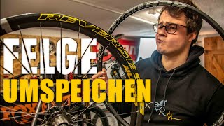 Fahrrad Felge umspeichen und zentrieren  ausführlicher Workshop [upl. by Ahiel]