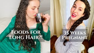 What I Eat for Healthy Hair at 35 Weeks Pregnant [upl. by Line39]