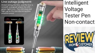 Intelligent Voltage Tester Pen Noncontact  Induction Digital Power Detector Pencil Electric [upl. by Zizaludba757]