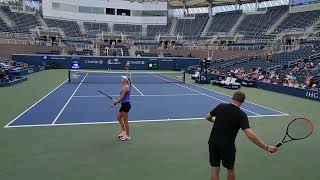 Danka Kovinić vs Amanda Anisimova Practice Points US Open 2022 August 28th [upl. by Weight]