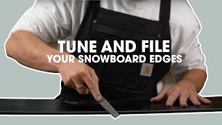 HOW TO TUNE AND FILE YOUR SNOWBOARD EDGES [upl. by Ilaire421]