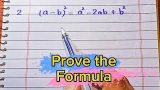 How to Prove the Formula a  b²  Square Identities  MathoGuide [upl. by Aiela155]