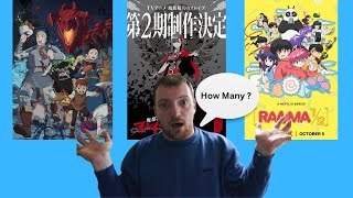 How Many Anime Have A Second Season In Production [upl. by Magda]