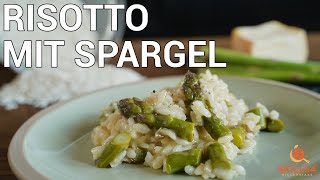 Risotto mit grünen Spargel und Taleggio  schnell und super lecker [upl. by Sutherlan]