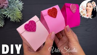 Easy Paper GIFT BAG How to make Gift Box Origami [upl. by Elleunamme555]