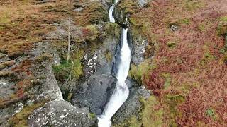 Rhaeadr Fach Waterfall Gwynedd North Wales Drone Footage DJI Mavic 2 Zoom 4K [upl. by Keemahs549]