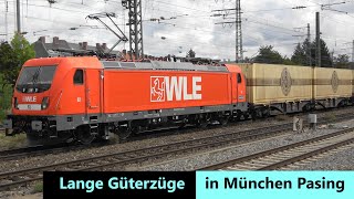 München Pasing Lange Güterzüge passieren Pasing🍺inkl Warsteiner Zug Metrans TXL boxXpress [upl. by Ettenoj]