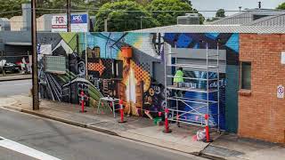 Edwardstown Mural  Timelapse April 2021 [upl. by Willette]