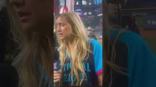 Ingrid Andress 2024 MLB Home Run Derby Facemelting Vocals mlb [upl. by Ayotnom916]