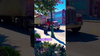 PETERBILT pulling a heavy 4Axle garbage trailer truckdriver trucker heavyhauler [upl. by Ydnahs]