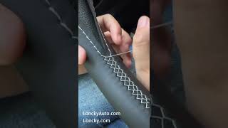 How to hand stitch a Loncky custom steering wheel cover [upl. by Durware]