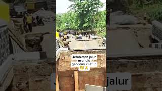 jembatan geopark ciletuh cuacaekstrim bencanaalam bencana banjir videoshort [upl. by Eissed]