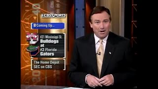 Sept 2001  College Football Today Pregame Show CBS Miss St at Florida prelude [upl. by Fiden]