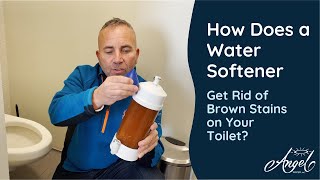 How Does a Water Softener Get Rid of Brown Stains on Your Toilet  Angel Water Inc [upl. by Cornel]