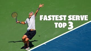 【テニス】世界最速サーブTOP3！世界トップのサーブが速すぎる…！【ATP】The Fastest Serve Top3 [upl. by Roobbie]