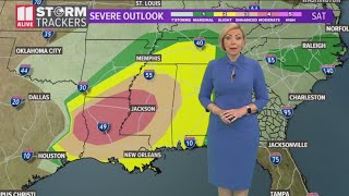 Severe weather moving into Georgia on Sunday [upl. by Airednaxela]