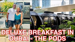 The pods Dubai  Bluewaters Island  Most memorable breakfast we have ever had for the longest time [upl. by Belvia]