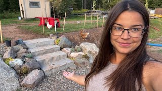 DIY Concrete Stairs  How To Build Concrete Stairs [upl. by Nairahcaz]