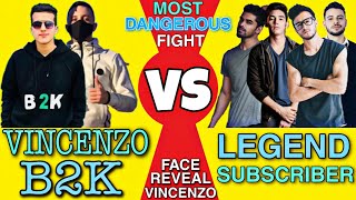 2VS4  BORN2KILLB2K amp VINCENZO VS LEGEND SUBSCRIBERS Clash Squad Custom  vincenzo FACE REVEAL👽📌🎯 [upl. by Wiersma]